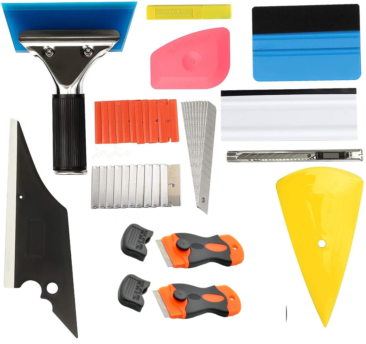 VVNIAA Window Tinting Tools, Window Film Kit, Professional Car Wrap Kit,  Vinyl Wrap Kit, Tint Kit Includes Square with Flannel Squeegee, Carving