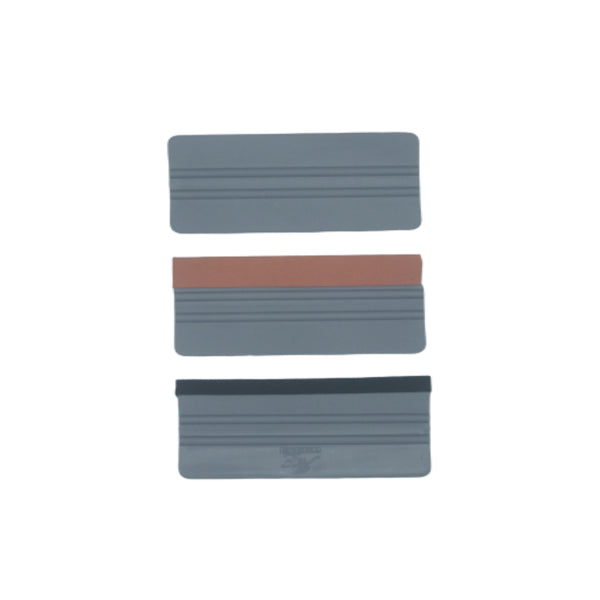 AE-913PC - 3PCS 6 inch Felt/Suede/Regular Grey Bondo Hard Card Squeegee Car Window Tint Vinyl Scraper Decal - AE QUALITY FILM