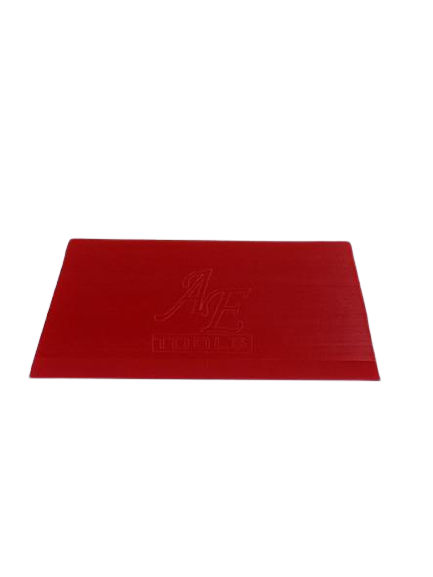 AE-121 - 5" Angled Beveled Squeegee Blade - Red/Soft - AE QUALITY FILM