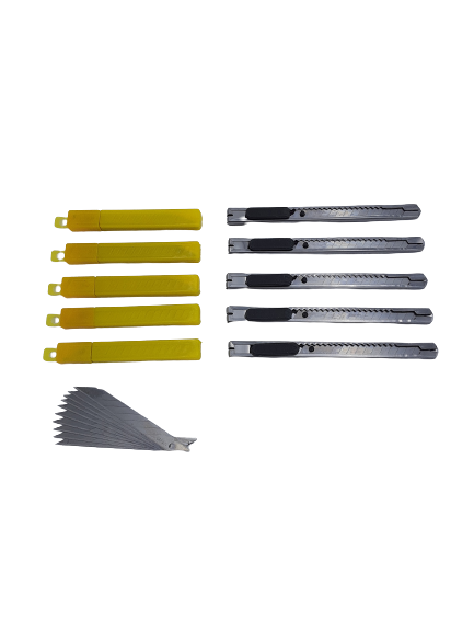 AE-12510X - 10pc Utility Knife and Replacement Blade Set - AE QUALITY FILM