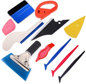 AE-998 Car Window Tint Tool Kit with Vinyl Warp Squeegee Plastic Scraper Cutter Utility Knife and Blades - AE QUALITY FILM