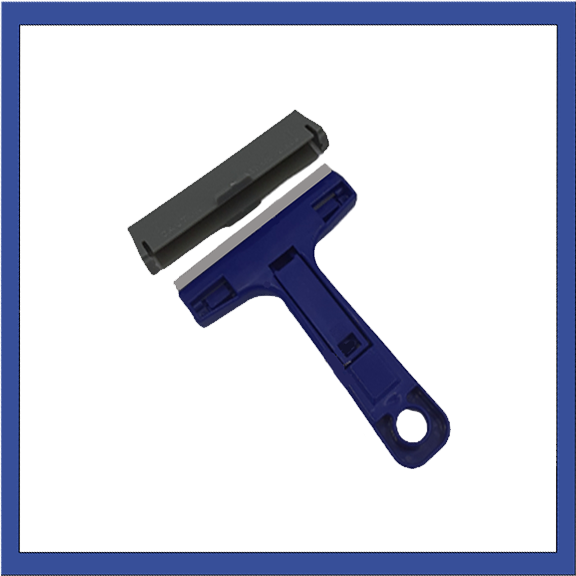 AE-24 - 4" Plastic Handle Scraper with Blade and Safety Cap - AE QUALITY FILM