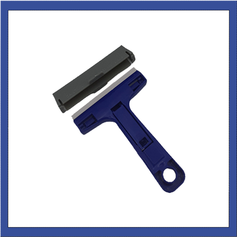 AE-24 - 4" Plastic Handle Scraper with Blade and Safety Cap - AE QUALITY FILM