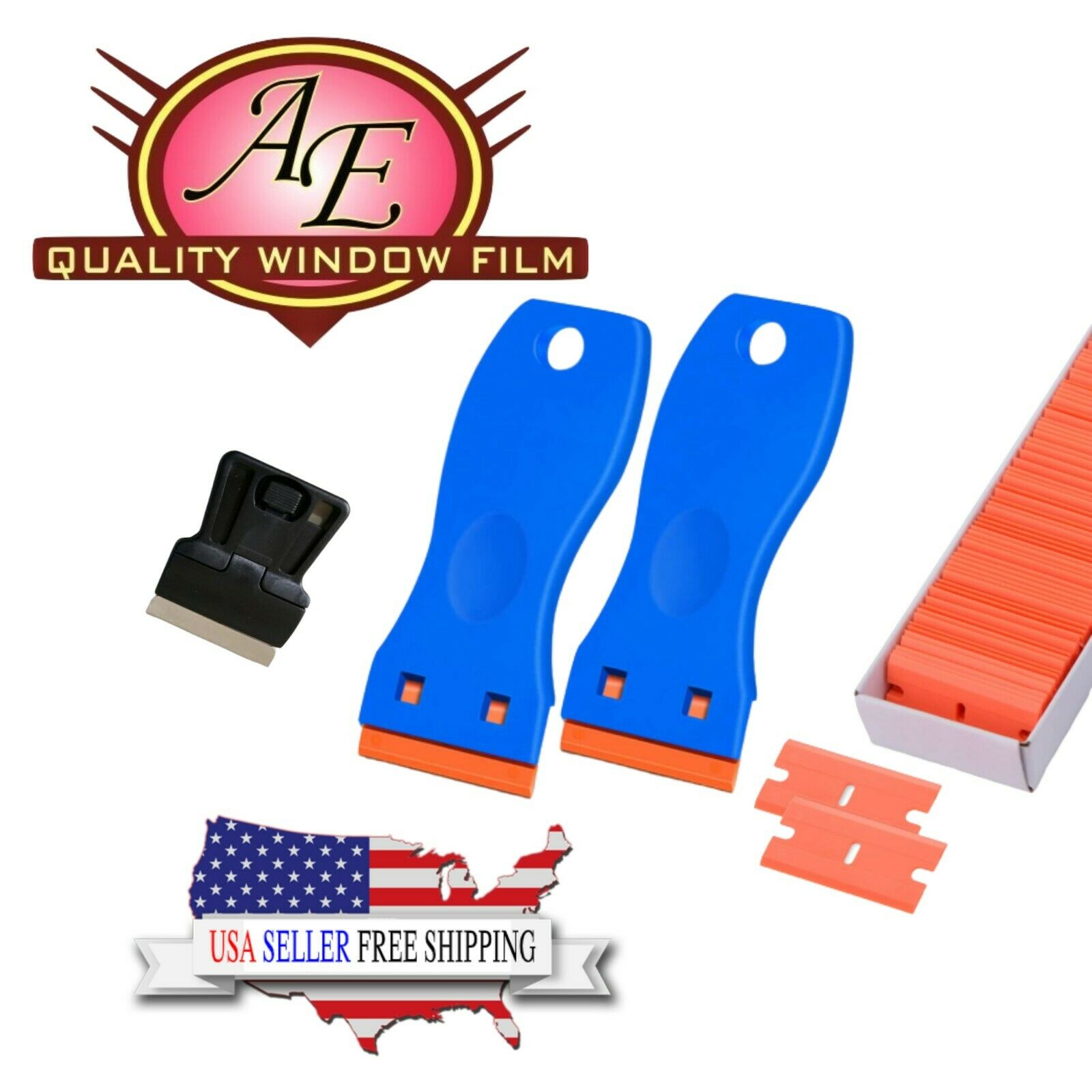 AE-272pc - 4pc Plastic Razor Scrapers Set - AE QUALITY FILM