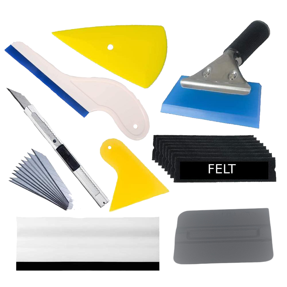Zanch 16-Piece Window Tint & Vinyl Wrap Tool Kit – Includes 2000W Heat Gun, Squeegees, Scrapers