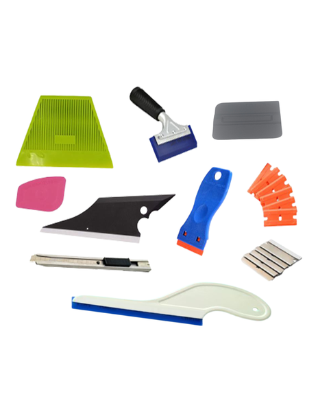 AE-410 - 10pc Window Tint Tools Squeegee Scraper Install Kit - AE QUALITY FILM