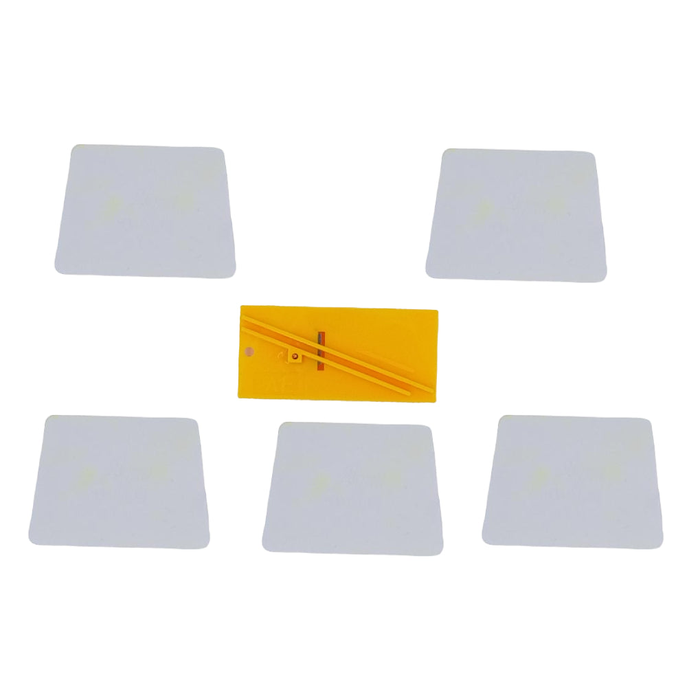 AE-81W-107 6PC 4" White Hard Card Set and Sharpener Auto Window Tint and Vinyl Wrap Installations Tools - AE QUALITY FILM